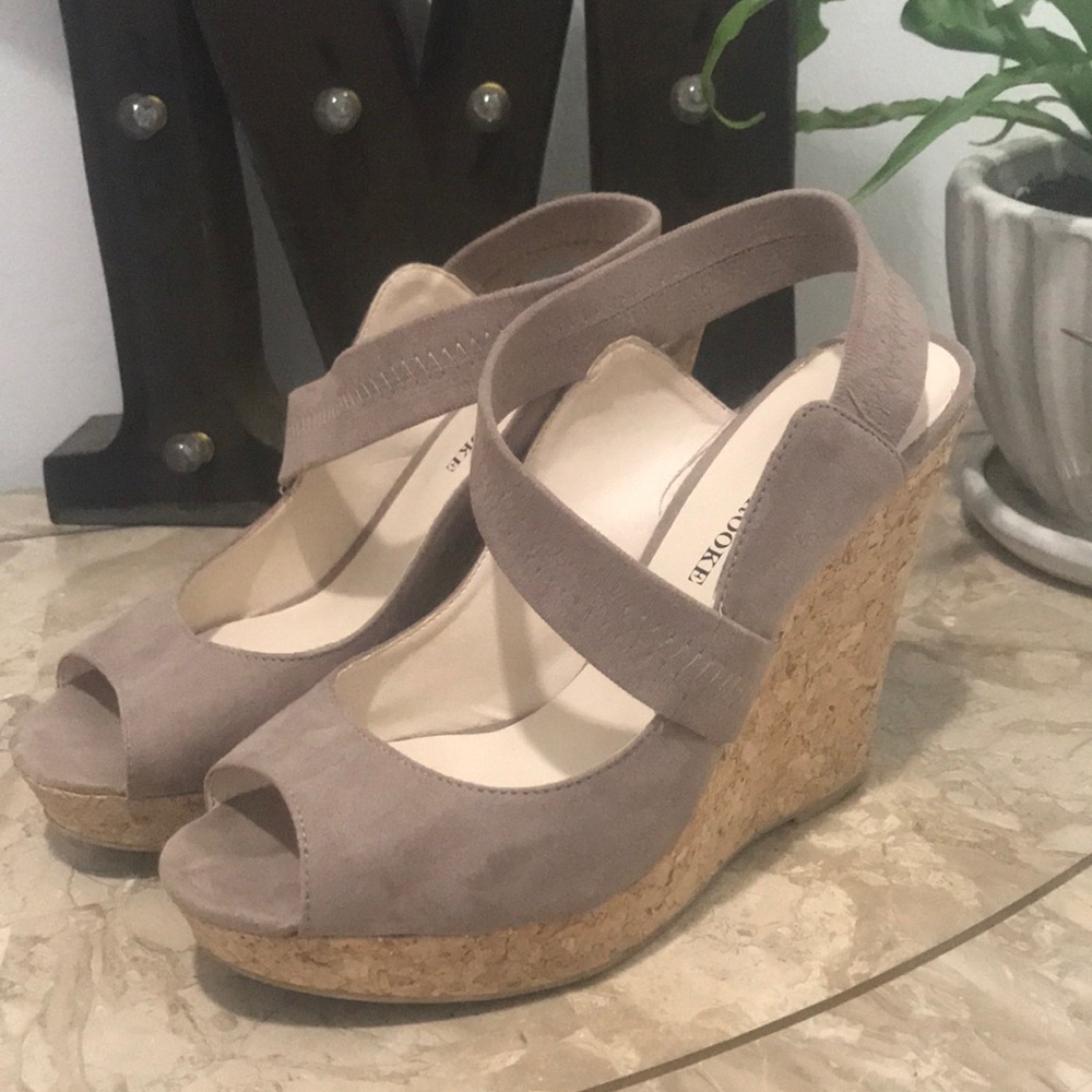 Taupe Wedge Shoes